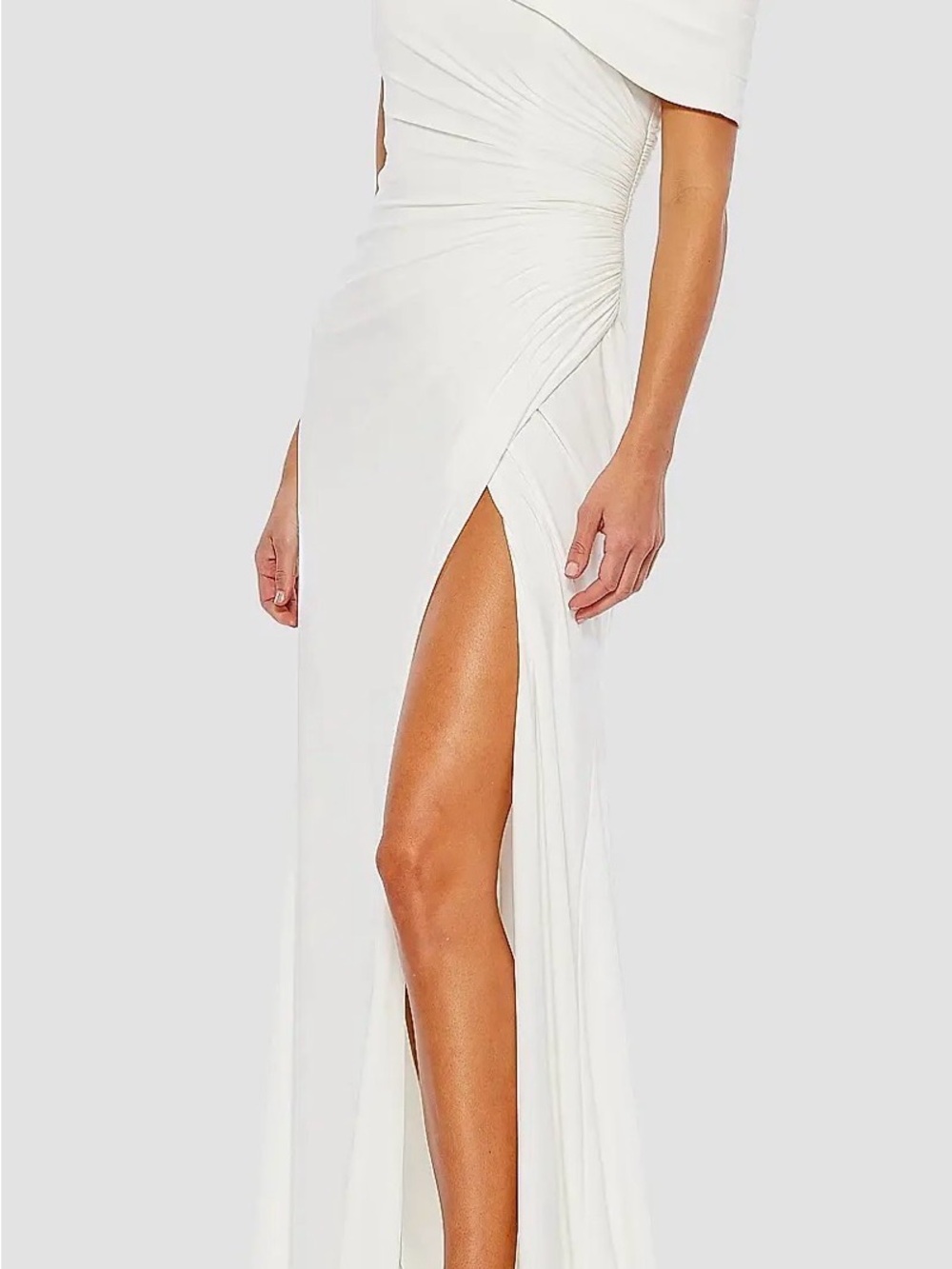 Mac Duggal Ieena Jersey Asymmetric Gown